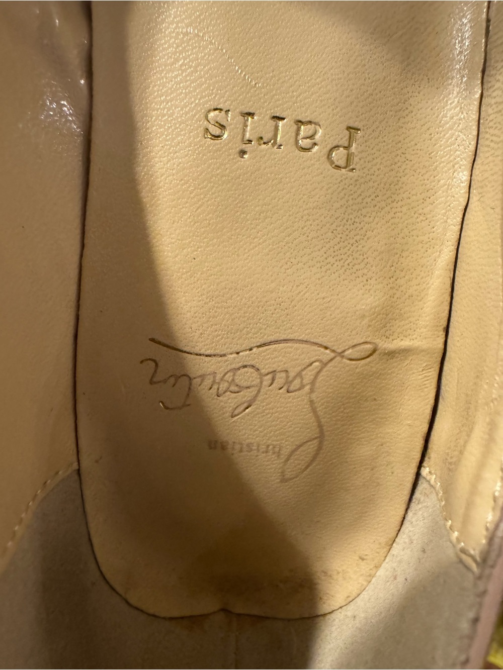 Christian Louboutin Nude Patent Pointed-Toe Stiletto Pumps size 37 authentic - Picture 8 of 12
